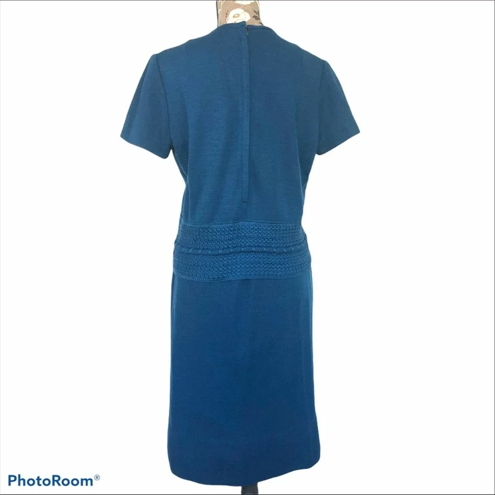 Vintage Henry Rosenfeld Skirt & Top Sweater Knit 50's Outfit Matching Set Blue - Picture 9 of 16